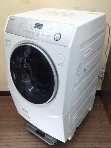 シャープ 2019年製 10kgドラム式 ES-H10C 洗濯乾燥機 動作確認済み 清掃済み美品