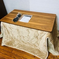 天然木 北欧 高さ2段階 こたつテーブル  撥水加工 