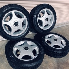 冬タイヤ 155/65R13 軽自動車用アルミ付きバリ山スタッド...