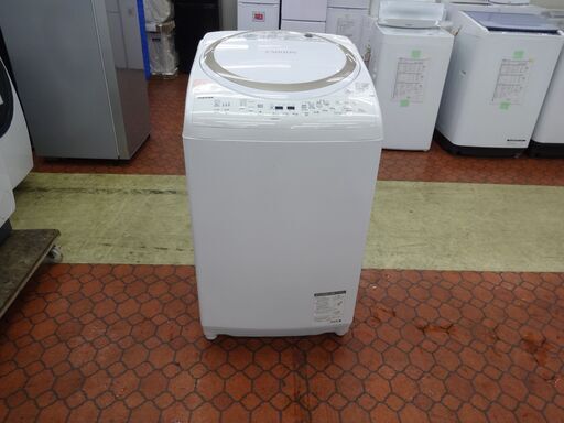 ID 010654　洗濯機東芝　8K　２０１９年製　AW-8V8（W)