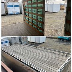 超希少】 2トンコンテナ 横扉・屋根付き 幅218cm長さ520cm高さ