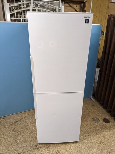SHARP シャープ ノンフロン冷凍冷蔵庫 SJ-PD28E-W 右開 2ドア 280L プラズマクラスターイオン 冷気除菌 節電 2019年製 メガフリーザー