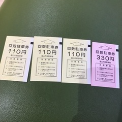 富山市営駐車場　回数駐車券　660円分