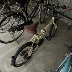 [ホコリ、サビ有] 折り畳み自転車 