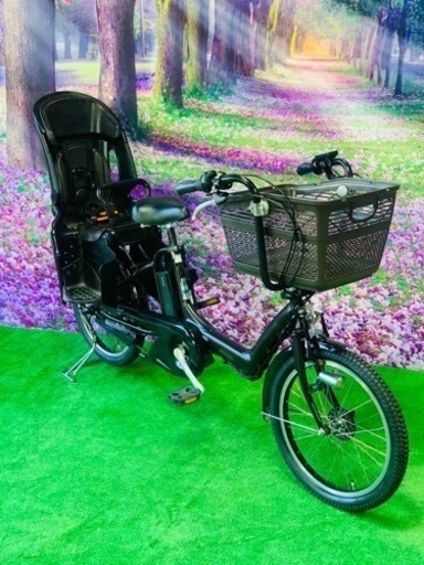 ❷ 4513子供乗せ電動自転車ブリヂストン3人乗り新品20インチ良好バッテリー