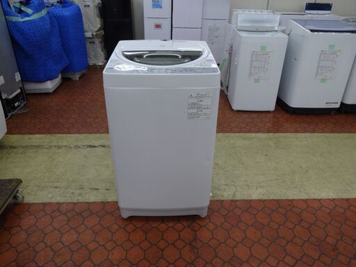 ID 010623 洗濯機東芝　7K　へこみ有　２０１９年製　AW-7G6（W)