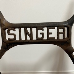シンガー ミシン台 アイアン 脚 古道具 昭和レトロ singer テーブル 脚