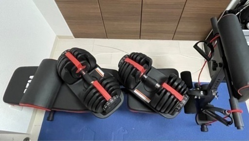 可変式ダンベル2個\u0026トレーニングベンチ(ダンベル、ベンチ別々購入可能)
