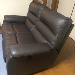決まりました⭐︎2人用電動本革リクライニングソファ