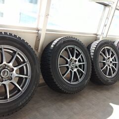 【決まりました】スタッドレスタイヤ、ホイール 4本 セット 215/60R16  114.3  ダンロップ WM02 2017製 