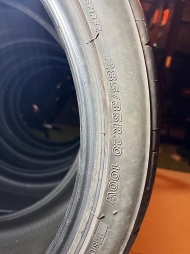 ブリヂストン ポテンザ RE-71R 285/35R20 中古タイヤ4本 R35 GT-R BMW M5