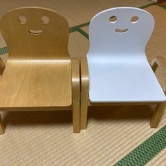 【購入者様決定】美品 木製キッズチェア ベビーチェア(2台のお値...