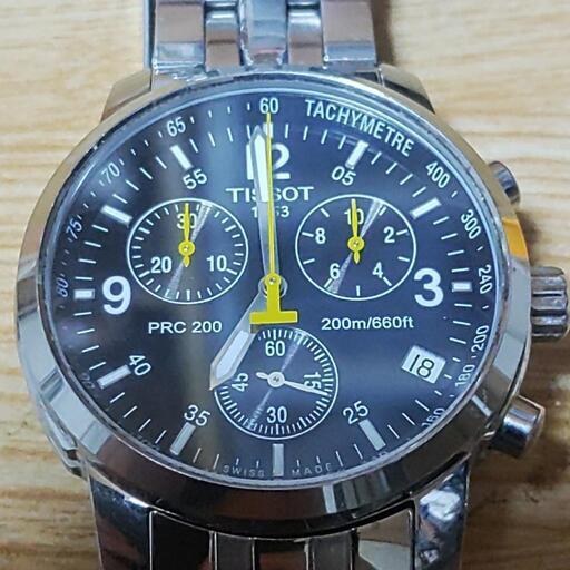 【全国発送可】中古・腕時計 TISSOT PRC 200クロノグラフ クオーツ 200m 防水