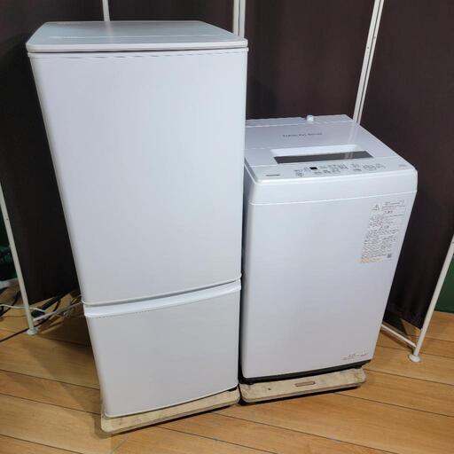 ‍♂️mh1216売約済み‼️設置まで無料‼️最新2021年製✨MITSUBISHI × TOSHIBA 家電セット