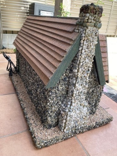 ランプ付き特大モルタルハウス ガーデンフィニチャーjtse