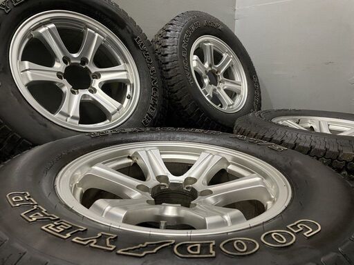 【GOODYEAR WRANGLER AT/S LT265/70R17】スパイクタイヤ【Weds 17インチ 7.5J6HPCD139.7+23】ランクルプラド FJクルーザー等 (VTI600)クレジットカード QRコード決済可能