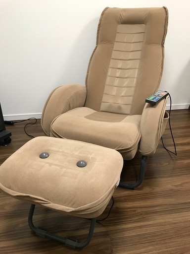 ☆マッサージチェア☆ 美品\u0026完動品　脚バイブ機能つきオットマンあり