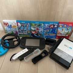 WiiU 本体 カセット5本セット 本体箱無し  本日受渡し可能...