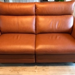 3人掛け電動ソファ 本革 「YES140003LBR3P」 ライトブラウン ヤマダオリジナル 3人掛け電動ソファ ライトブラウン