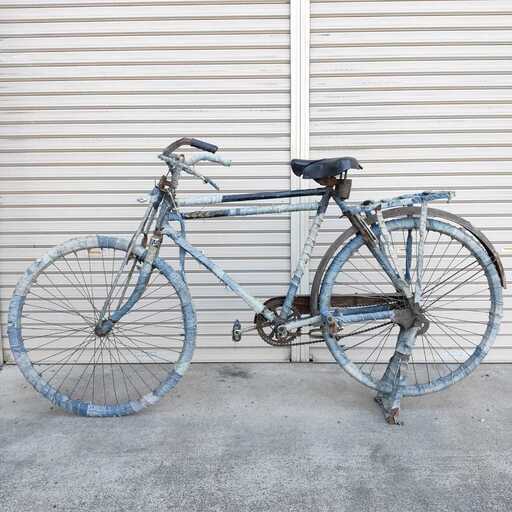 ジャンク品 丸石 ALAS？ 昭和レトロ 自転車 インテリア オブジェ ディスプレイ リメイク ビンテージ パーツ取り 部品取り 管Q82