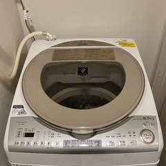 SHARP タテ型洗濯乾燥機 ES-TX8B-N