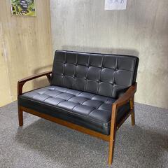 新品 木肘二人掛けソファー アウトレット品 - 家具 