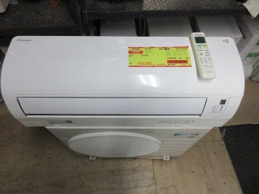 K04000　ダイキン　中古エアコン　主に6畳用　冷房能力2.2kw/　暖房能力2.2kw