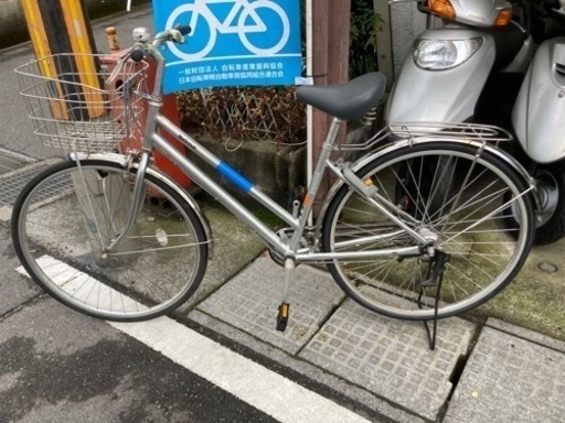 27インチ自転車】内装3段変速付 軽量アルミフレーム リヤタイヤ新品 