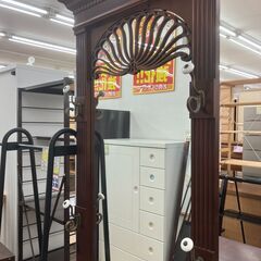 【値下げしました!!】ミラー付きサイドテーブル アメリカ製 No.2492●ヴィンテージ感 アンティーク クラシック レトロ ※現金、クレジット、スマホ決済対応※