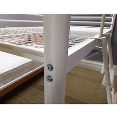 札幌【オフホワイトのハイベッド】シングルサイズ 分解&組立て可能