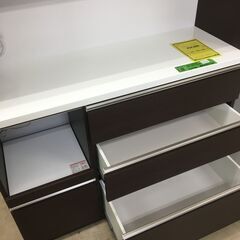 三幸ジャパン キッチンボード 食器棚 120cm モイス採用 フルオープン 