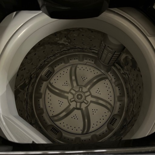 【売約】【高年式】アイリスオーヤマ　洗濯機　ブラックレーベル　ガラストップ　6kg 2021年製 - 家電