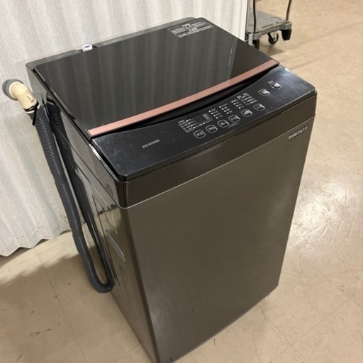 【売約】【高年式】アイリスオーヤマ　洗濯機　ブラックレーベル　ガラストップ　6kg 2021年製