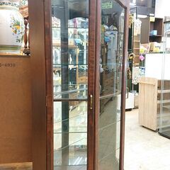 大型 三面ガラス キャビネット キュリオケース コレクションケース 