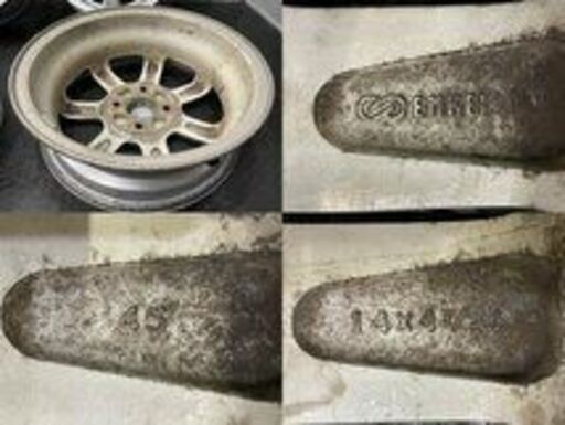 SUBARU SAA 純正ホイール 14インチ 4本 4.5J4HPCD100+45 ステラ等 