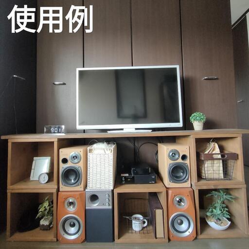 【DIY】シェルフ兼テレビ台（木製ボックス\u0026木板）