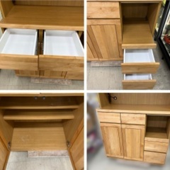 J1960 カントリー調 食器棚 キッチンボード キッチン収納 レトロ調