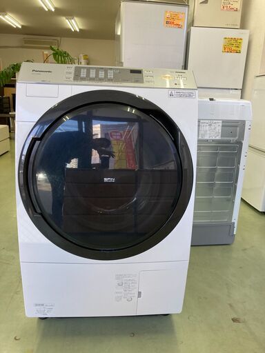 【リサイクルショップ　ピカソ　小松原】パナソニック Panasonic 10kg 左開き ななめドラム洗濯乾燥機 ホワイト2017年製 NA-VX3800L-W★6178★