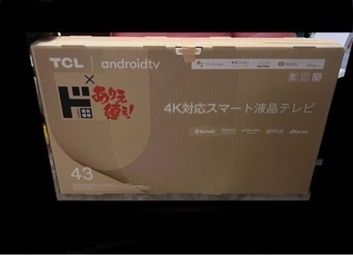 TCL 4 K対応スマート液晶テレビ 43インチ　43BP61