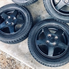 冬タイヤ155/65R13 軽自動車用アルミ付きスタッドレス バリ山4本組