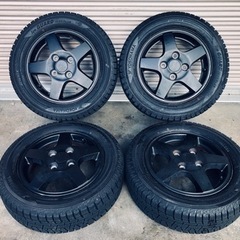 冬タイヤ155/65R13 軽自動車用アルミ付きスタッドレス バリ山4本組