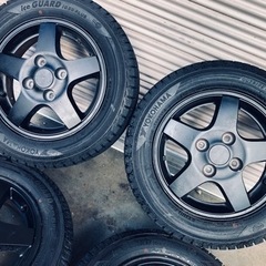 冬タイヤ155/65R13 軽自動車用アルミ付きスタッドレス バリ山4本組