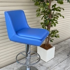 【ネット決済】お値引きしました！青色カウンター椅子