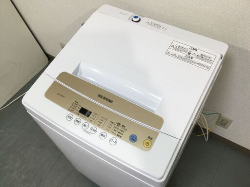 （12/18受渡済）JT5789【IRISOHYAMA/アイリスオーヤマ 5.0㎏洗濯機】美品 2021年製 IAW-T502EN 家電 洗濯 全自動洗濯機 簡易乾燥機能付