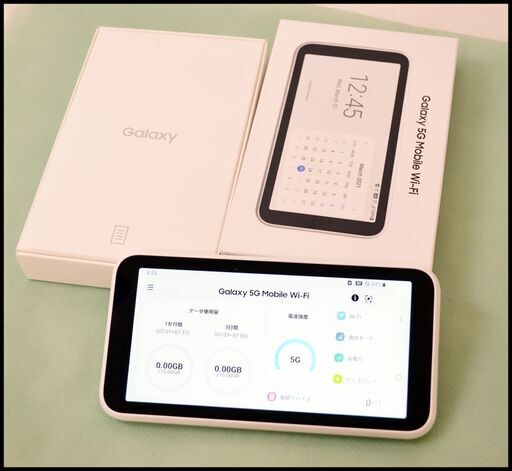 美品 au SCR01 Galaxy 5G Mobile Wi-Fi ルーター SCR01SWA 〇判定 ギャラクシー モバイルルーター