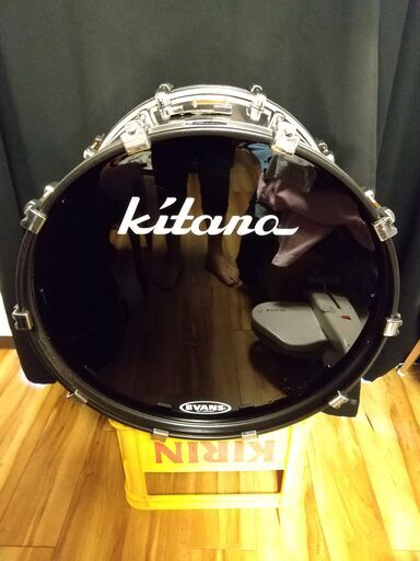 バスドラム Kitano キタノ ステンレス  22×14インチ