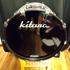バスドラム Kitano キタノ ステンレス  22×14インチ