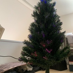 クリスマスツリー　LEDファイバーツリー　90センチ