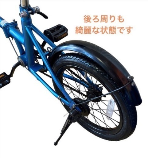 【リサイクルショップどりーむ天保山店】●459●　自転車　折り畳み自転車　緑　20インチ　6段ギア付き　ベル付き　ライト付き　状態良好(^^♪ リサイクルショップどりーむ天保山店】○459○ 自転車 折り畳み自転車