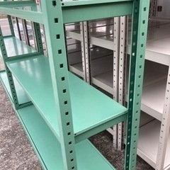 コクヨ ボルトレス中量ラック 2連結 4段 中量棚 スチール棚 中古